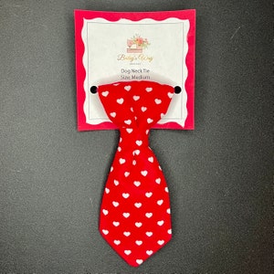 Valentine's Day Dog Collar Necktie, Pet Tie, Dog Necktie M