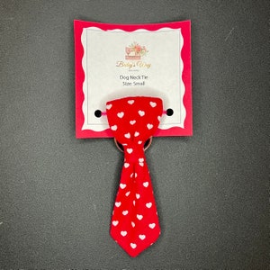 Valentine's Day Dog Collar Necktie, Pet Tie, Dog Necktie S
