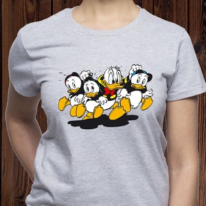 Donald Duck Nephews Tshirt/ Huey Dewey Louie Shirt/ Angry Donald T-shirt/ Disney Donald T shirt/ Women&#39;s Tee/ For Woman/ Fan Gift For (T305)