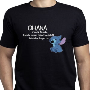 Ohana Means Family t-shirt, Cute Stitch tshirt, Disney Lilo and Stitch Family shirt, Disneyland Family tee, Disney World Family Trip (T182)