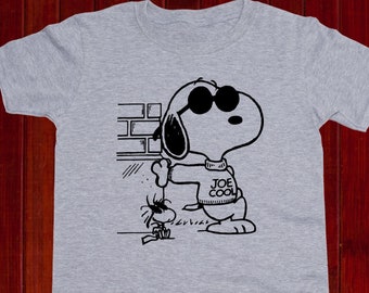 Joe Cool Kid shirt / Snoopy Joe Cool shirt / Snoopy Woodstock t-shirt voor kinderen / Snoopy Boy T-shirt / Jeugd shirt / voor meisje / voor jongen / peuter / (T31)