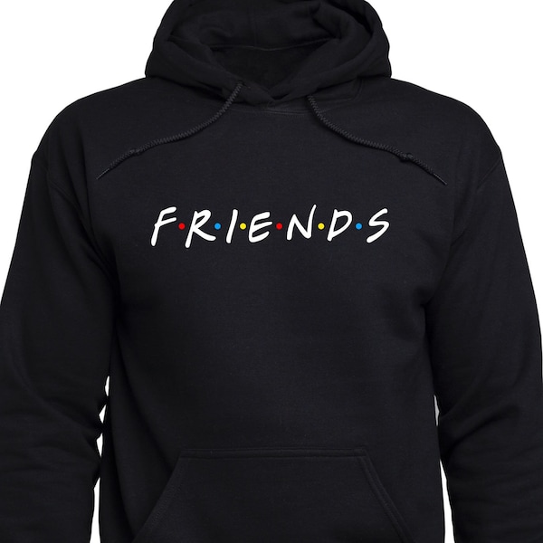 Sweat-shirt avec logo de la série télévisée Friends ; Pull à logo Friends ; Sweat à capuche pour fans de la série télévisée Friends ; Pull d'amis ; pull; sweat à capuche ; Cadeau pour un ami (T07)
