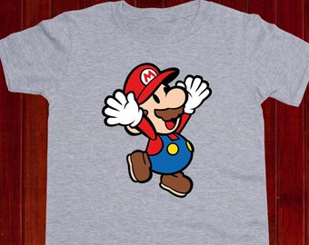 Mario tshirt/ Super Mario kids shirt/ Mario Running t-shirt for kids/ Nintendo t shirt/ Super Mario World tee/ Youth t shirt/ Toddler/ (T55)