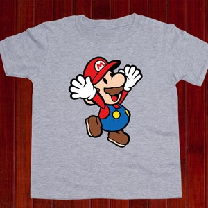 Mario tshirt/ Super Mario kids shirt/ Mario Running t-shirt for kids/ Nintendo t shirt/ Super Mario World tee/ Youth t shirt/ Toddler/ T55 image 1