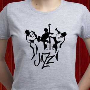 Jazz Trio shirt; Jazz tee; Musician t-shirt; Jazz Musician t shirt; Jazz Music tshirt; Sax shirt; Trumpet tee; Bass t-shirt; (T147)