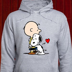 Snoopy Hug Charlie Brown Sweatshirt/ Charlie Brown Love Snoopy Hoodie/ Peanuts Pullover/ Snoopy Hugging Charlie Sweater/ Love Jumper/ (T43)