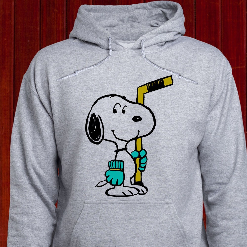 Peckshirt Style Snoopy Ice Hockey Sweatshirt/ Ice Hockey Player Hoodie/ Snoopy Hockey Fan Sweater/ Gift For Ice Hockey Player Sweater/ Jumper/ Hoody/ (T42)
