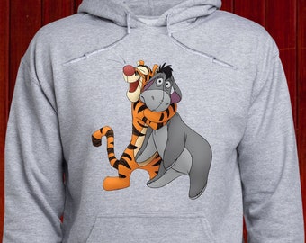 Herren Hoodie Kapuzenpullover Modell Tigger Winnie Puh Cartoon Zeichentrick Fun