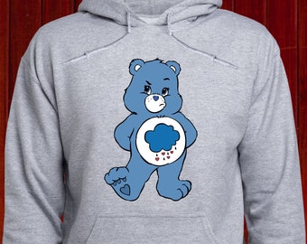 Chagrijnig sweatshirt; Regenachtige dag hoodie; Care Bears jumper; Draag pullover; Teddybeer sweatshirt; Originele Care Bear jumper; (T102)