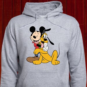 Mickey and Pluto sweatshirt/ Mickey Mouse hoodie/ Pluto pullover/ Best Friends jumper/ Disney Friends hoody/ Pluto Dog hoodie/ (T130)