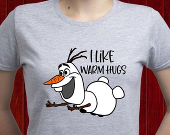 Happy Olaf Disney t-shirt, Olaf Frozen t shirt, Olaf Samantha tshirt, Women's Olaf shirt, Magic Kingdom Olaf tee, Frozen Snowman (T198)