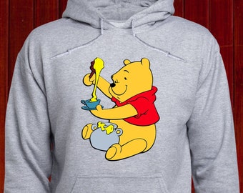 Felpa miele di Pooh; Pooh mangia il maglione; Maglione di Winnie the Pooh; Felpa con cappuccio Mangiare Miele; Maglione Pooh per l'ora del tè; Felpa con cappuccio Tea Break Pooh; (T67)
