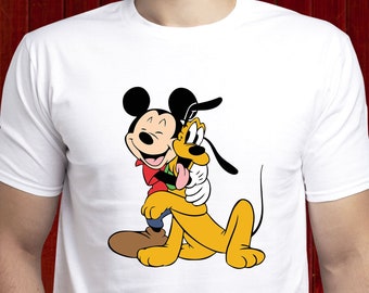 Mickey and Pluto t-shirt/ Mickey Mouse t shirt/ Pluto tshirt/ Best Friends shirt/ Disney Friends tee/ Pluto Dog t-shirt/ Disney tee/ (T130)
