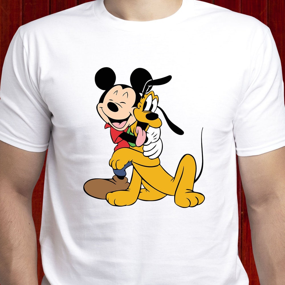Mickey And Pluto T-Shirt/ Mickey Mouse T Shirt/ Pluto Tshirt/ Best Friends Shirt/ Disney Friends Tee/ Pluto Dog T-Shirt/ Disney Tee/ (T130)