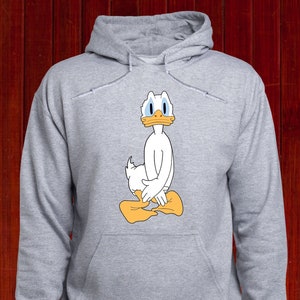 Naked Donald Duck Sweatshirt, Disney Donald Hoodie, Nudist Donald Duck Pullover, Disney Trip Hoody, Jersey, Naturism, Gift For Friend, (T308