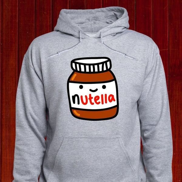 Nutella Hoodie, I Love Nutella Sweatshirt, Nutella Jar Jumper, Funny Nutella Pullover, Nutella Lover Geschenk, Sweater, Jersey, Nutela, (T262)