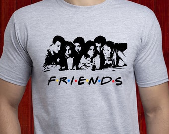 Freunde TV Show Charaktere Shirt; Freunde TV-Serie Tshirt; Freunde T-shirt; Freunde Logo-t-Shirt; Ross; Rachel; Joey; Monica; Phoebe; (T05)