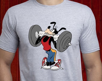 Goofy lifting t-shirt/ Goofy Workout t shirt/ Goofy Gym tshirt/ Weightlifter shirt/ Body Builder tee/ Disney Fitness shirt/ Sports/ (T123)