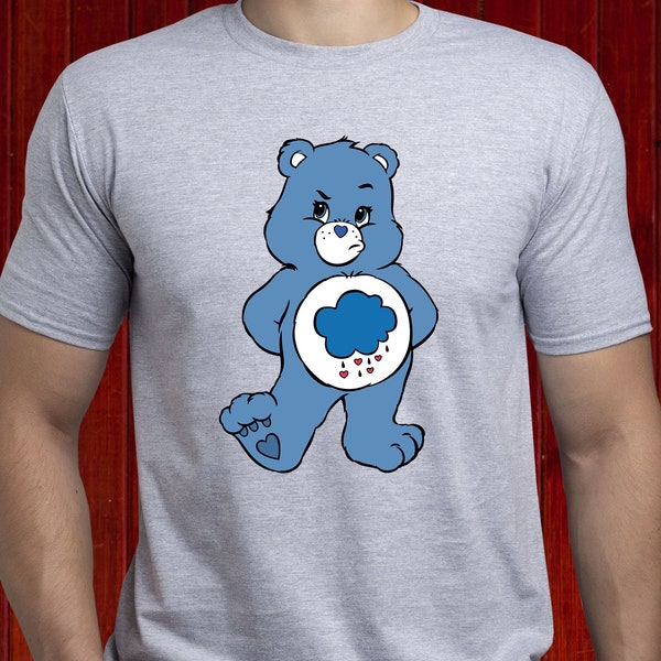 Grumpy t-shirt; Rainy day t shirt; Care Bears shirt; Bear t-shirt; Teddy Bear tshirt; Original Care Bear tshirt; Birthday t shirt; (T102)