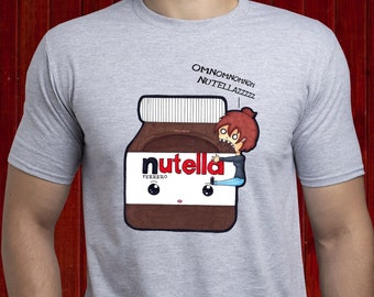 Omnomnom Nutella T-Shirt/ Nutella T-Shirt/ Lustiges Nutella Tshirt/ Niedliches Nutella Shirt/ I Love Nutella T-Shirt/ (T261)