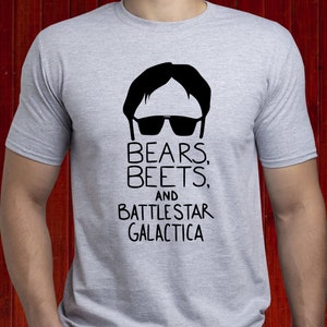 Camiseta Bears Beets Battlestar Galactica/ camiseta dwight schrute / camiseta Schrute / camisa Dwight / Camiseta de Dwight / La camiseta de Office / Camiseta de la serie de tv (T109)