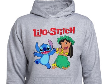 Lilo and Stitch Youth Sweatshirt, Lilo and Stitch Dancing Hoodie for Kid, Lilo Pullover, Stitch Jumper, for Boy, for Girl, Sweater, (T52)