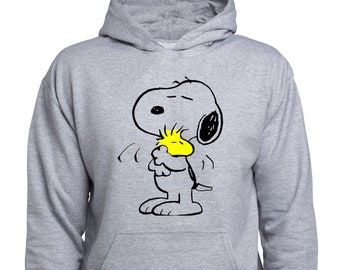 Snoopy Love Woodstock Youth Sweatshirt, Snoopy Hug Woodstock Hoodie for Kid, The Peanuts Sweater, Snoopy Pullover, Jumper, Sweater, (T35)