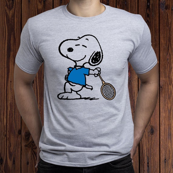 Tennis Tshirt/ Snoopy Tennis Player Shirt/ Snoopy Badminton T