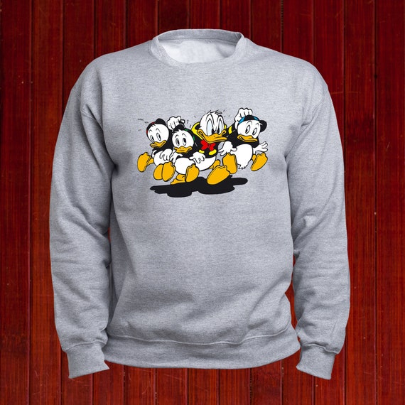 ディズニードナルドダッグビジュースパンコール裏起毛パーカー新品未使用1点物 ドナルドダック甥っ子スウェットシャツ、ヒューイ・デューイ・ルーイ