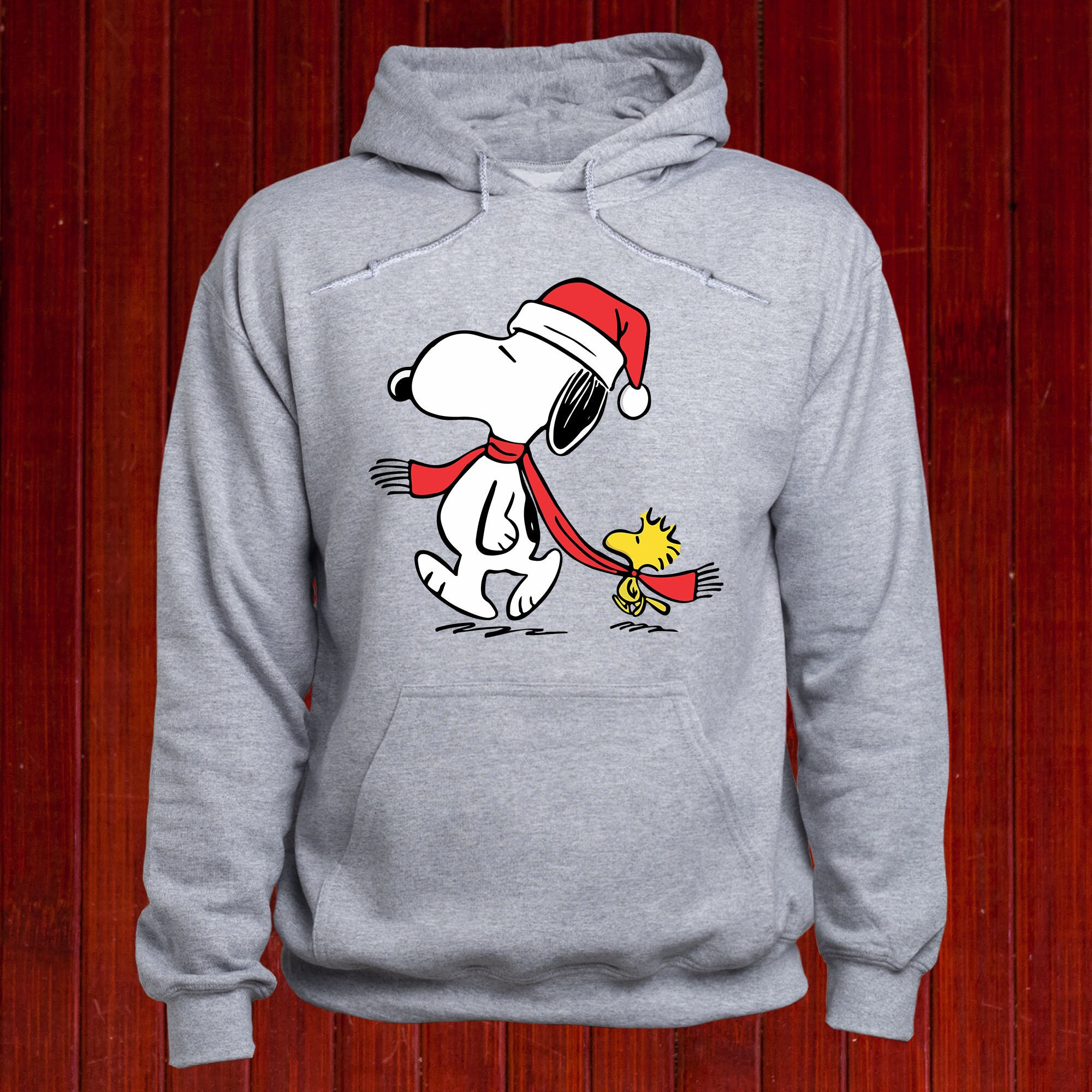 Discover Snoopy and Woodstock Christmas Sweatshirt/ Snoopy Santa Hat Scarf Hoodie/ The Peanuts Xmas Sweater/ Snoopy Christmas Pullover/ Hoody/ (T232)