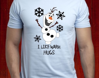 Olaf I Like Warm Hugs T-Shirt, Frozen Olaf T-Shirt, Disney Frozen Tshirt,  Olaf Hug Shirt, Disney Olaf Tee, Disneyland Olaf Shirt (T197)