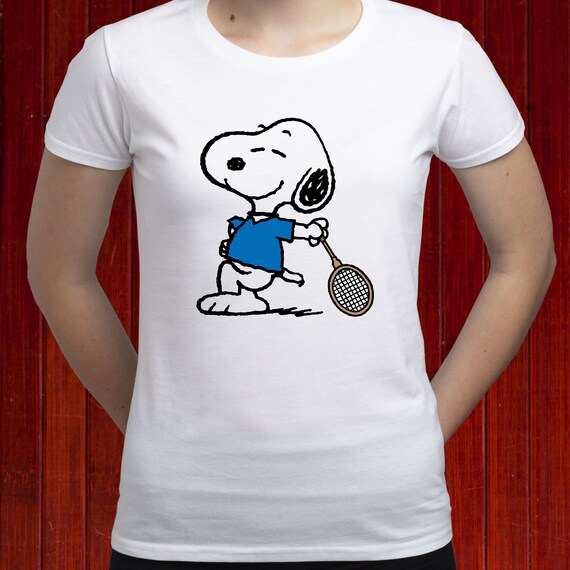 Maglietta Snoopy Tennis Player/ T-shirt tennis/ T-shirt Snoopy | Etsy Italia