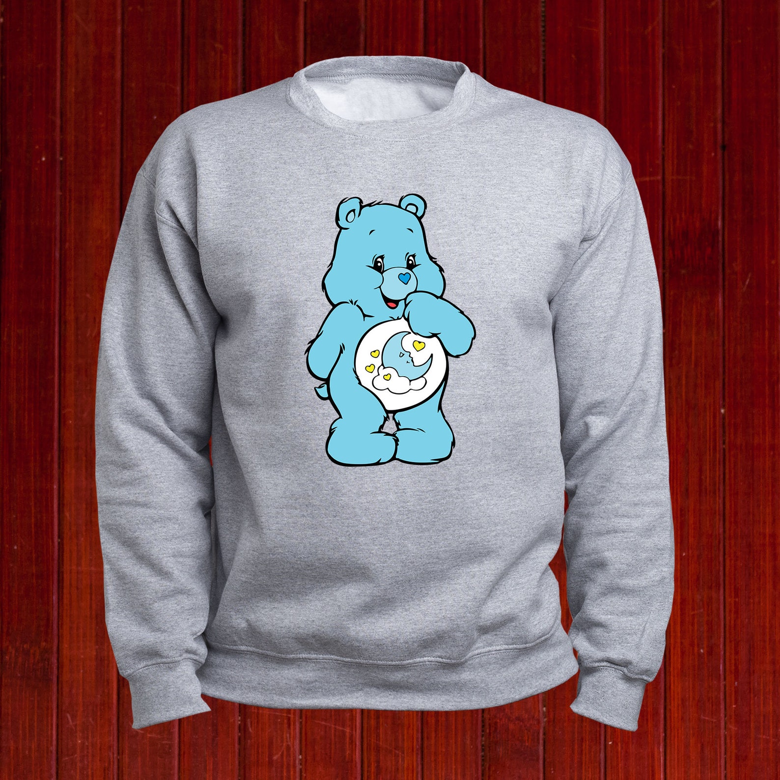 Bedtime Bear Sweatshirt Care Bears Hoodie Cute Bear Jumper Etsy
