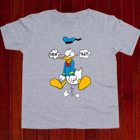 Kids Donald Duck T-shirt Angry Donald Duck T Shirt Youth 