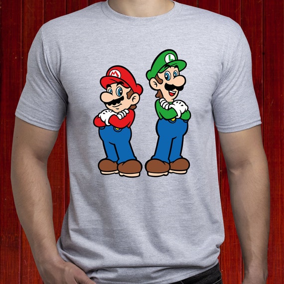Varios Enmarañarse pañuelo Camiseta de Mario y Luigi / camiseta Super Mario / camiseta de - Etsy España