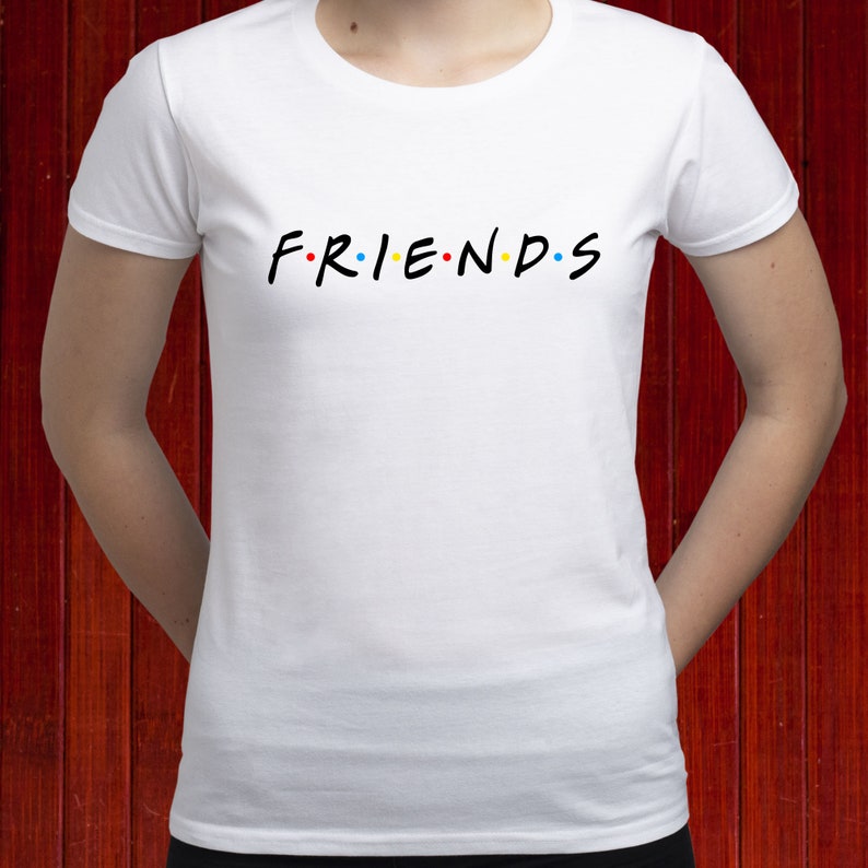 T-shirt Friends Pour Hommes 2XL - Logo Ville - 100% Coton Blanc - Collection Série TV Années 90