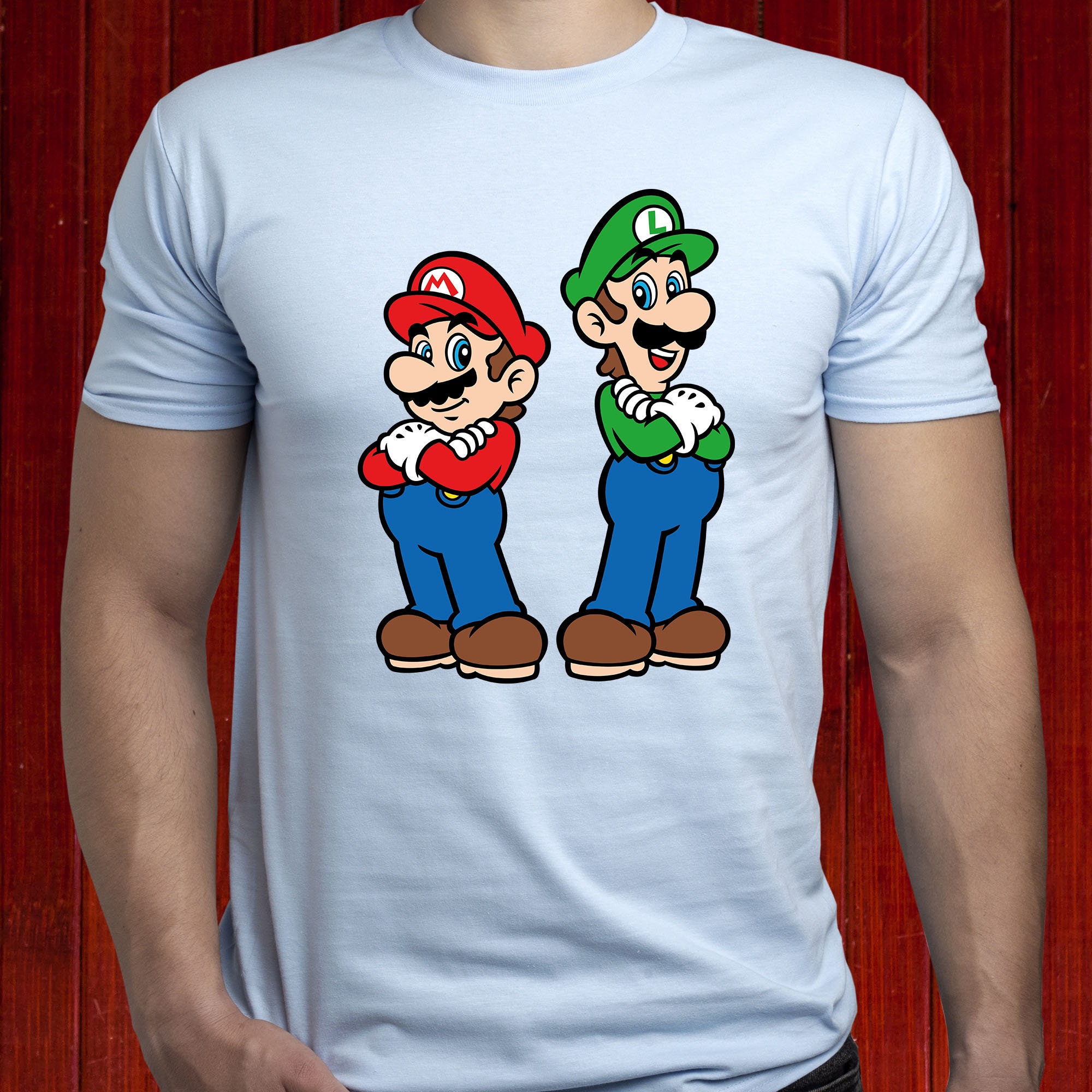 Mario Luigi T-shirt/ Super T Shirt/ Mario Tshirt/ - Etsy Singapore