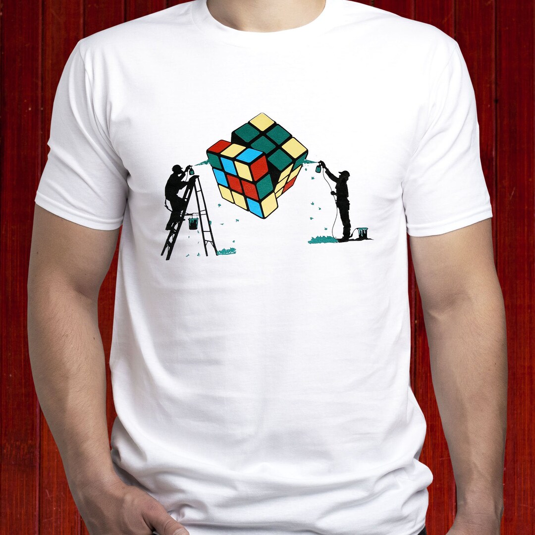 Banksy Rubic Cube Art T-Shirt Banksy Art T-Shirt Banksy - Etsy Schweiz