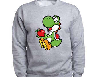 Yoshi Sweatshirt Super Mario Pullover Mario Pullover Super Smash Bros Hoodie Gaming Pullover Retro Game Hoodie Videospiel Hoodie T58