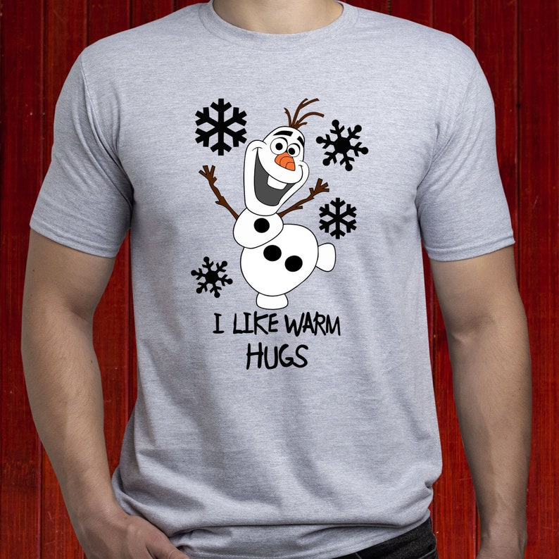 Olaf I Like Warm Hugs Tshirt Frozen Olaf T Shirt Disney Etsy