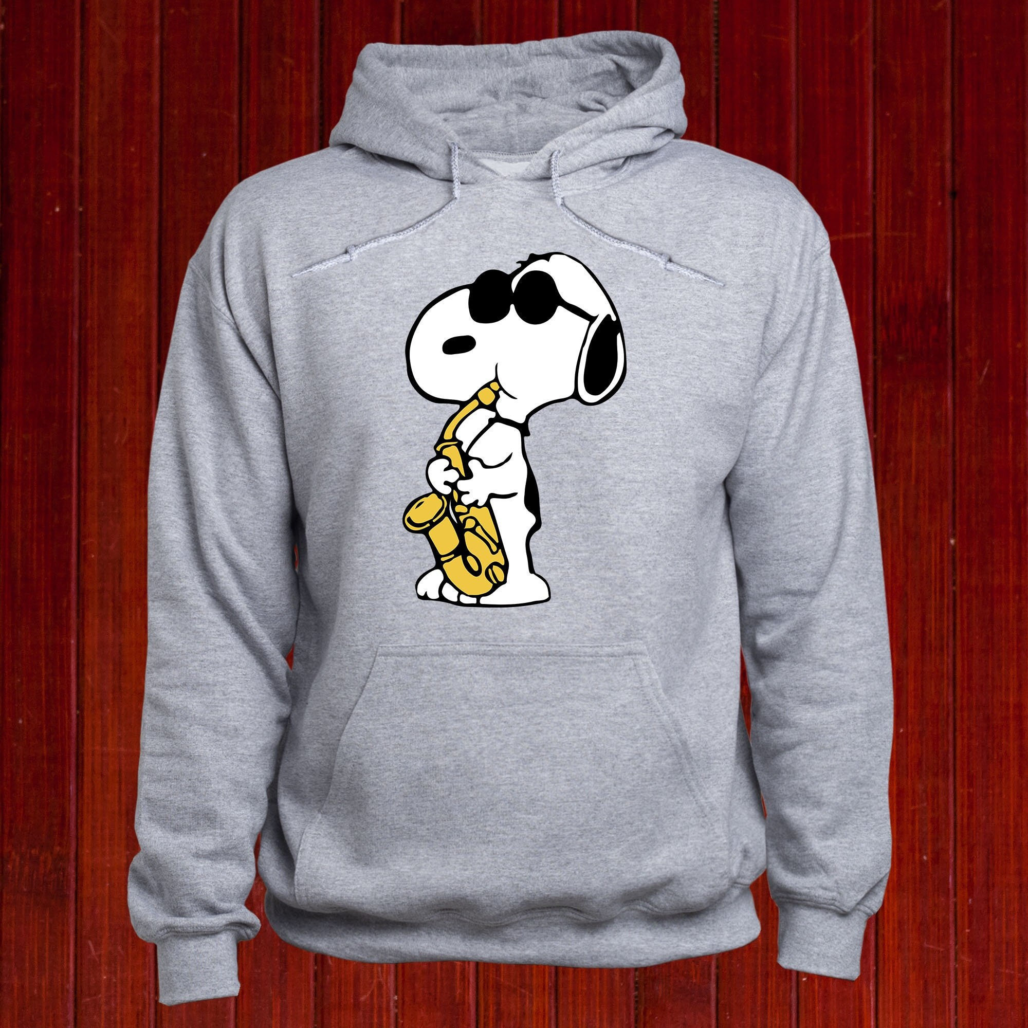 Snoopy Saxophone Hoodie, Snoopy Jazz Sweatshirt, Snoopy Play the