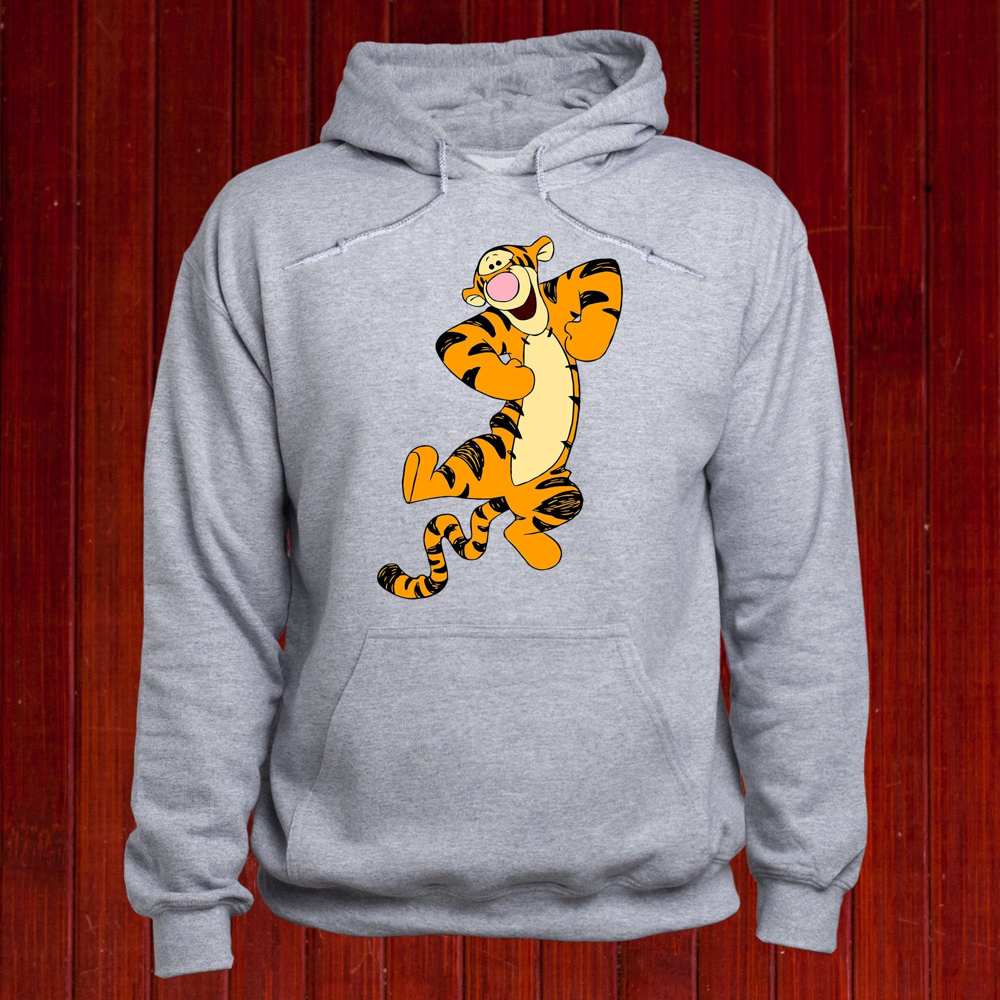 Discover Tigger dancing hoodie; Happy Tigger jumper; Tigger jumping sweatshirt; Tigger pullover; Winnie the Pooh hoody; Tiger sweatshirt; (T64)