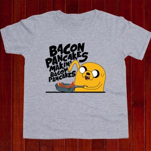 Jake the Dog Kids t-shirt, Making Bacon Pancakes Youth t shirt, Toddler Adventure Time tshirt, Kids Cartoon shirt, Jake and Finn tee (T174)