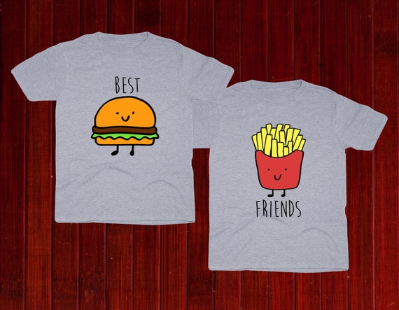 Hamburger Fries Best Friend Shirts Best Friends Burger Fries Shirt - Tshirt Women - Aliexpress