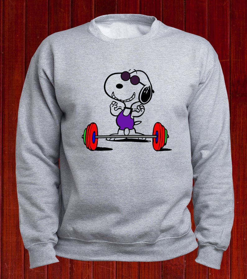 Snoopy Weightlifting Hoodie/ Snoopy Gym Sweatshirt/ Snoopy Etsy
