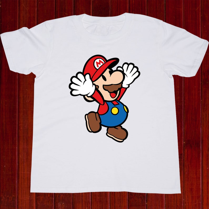 Mario tshirt/ Super Mario kids shirt/ Mario Running t-shirt for kids/ Nintendo t shirt/ Super Mario World tee/ Youth t shirt/ Toddler/ T55 image 2