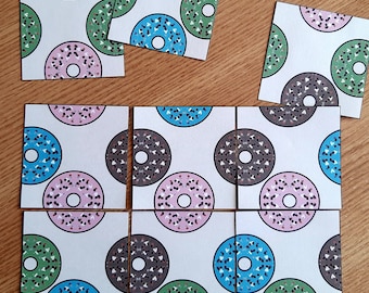 Printable puzzle donuts