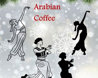 Arabian Coffee, Dance, Nutcracker Ballet, SVGs and clipart