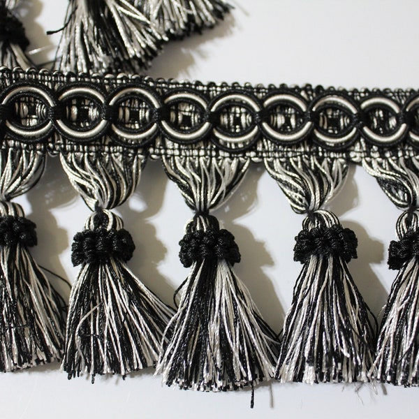 White Tassel Trim Etsy