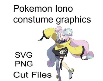Iono Cosplay Costume Graphics, SVG, PNG, couper fichier, clipart